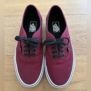 VANS Authentic Shoes Burgundy M/9.0 W/10.5